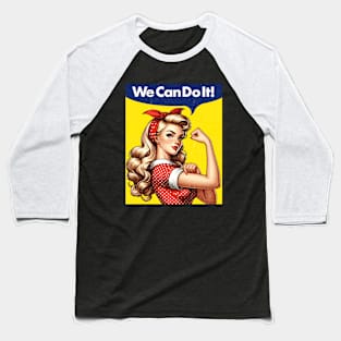 Pin Up Rosie the Riveter Baseball T-Shirt